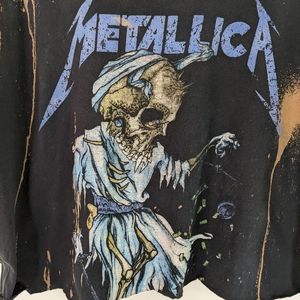 Bravado Metallica L Black Justice For All  Doris Pushead Bleached T-Shirt